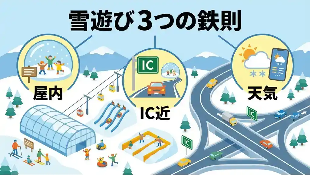 雪遊び 3つの鉄則