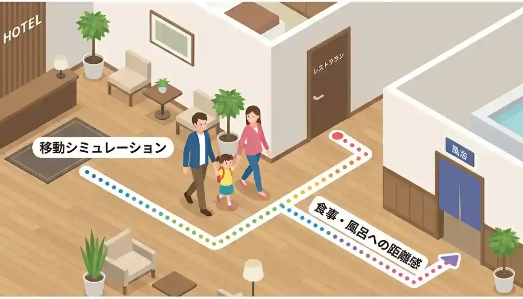 館内移動をシミュレーションで知っておく