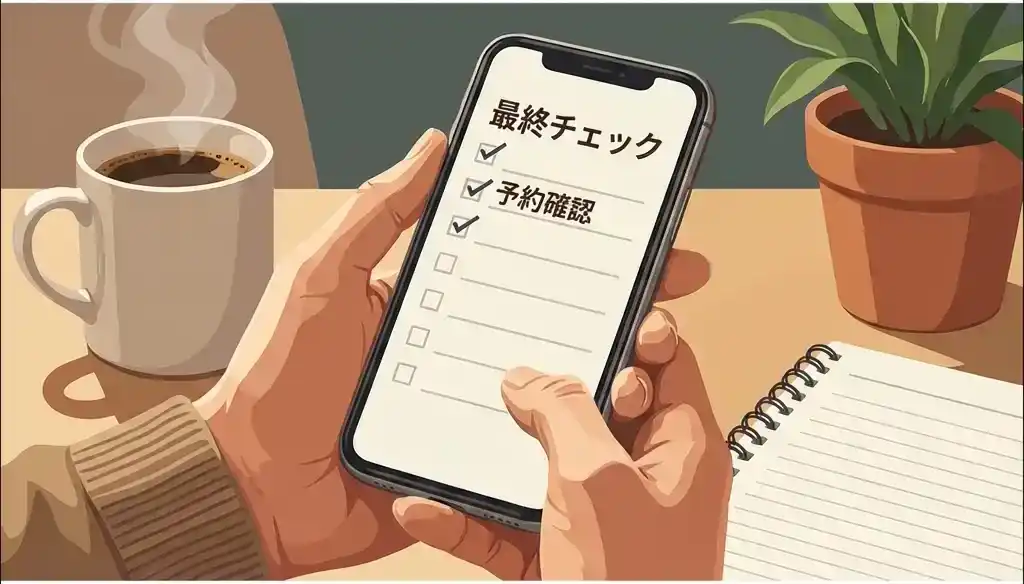 予約直前に行う最終チェックリスト