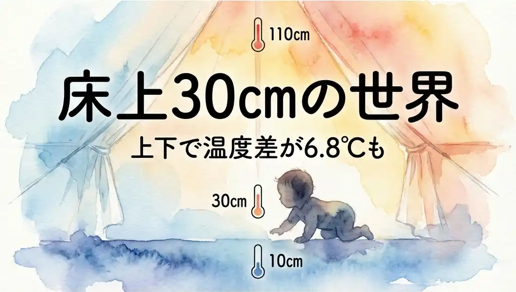 セクション1: 床上30cmの世界 - 上下で温度差が6.8℃も