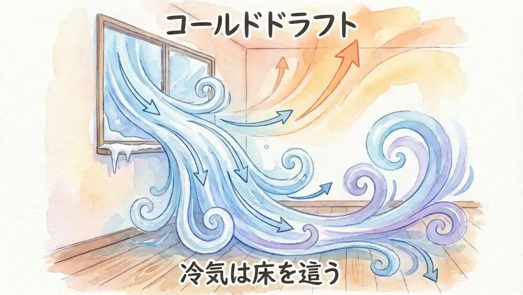 コールドドラフト: 冷気は床を這う