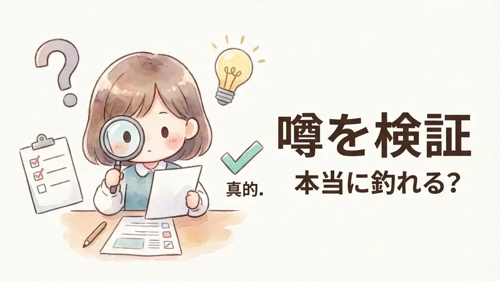 検証セクションのイメージ図:本当に釣れる?