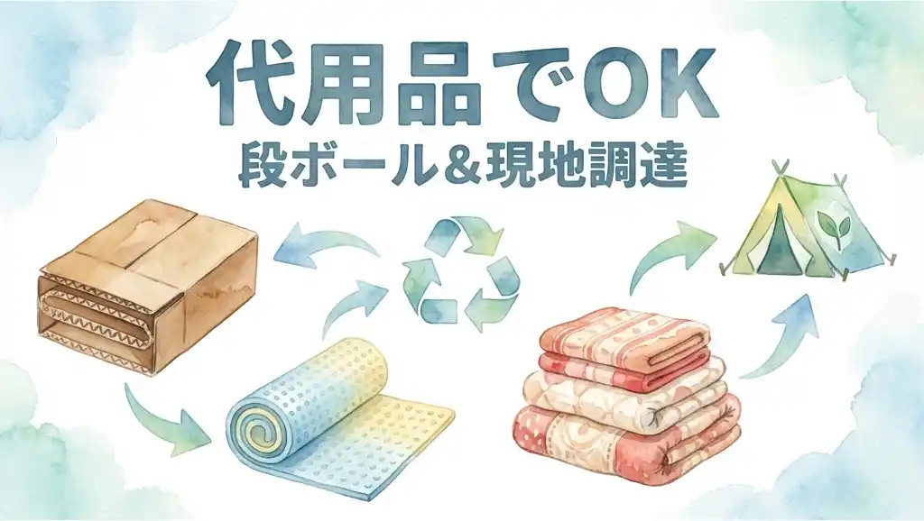 セクション5: 代用品でOK - 段ボール&現地調達