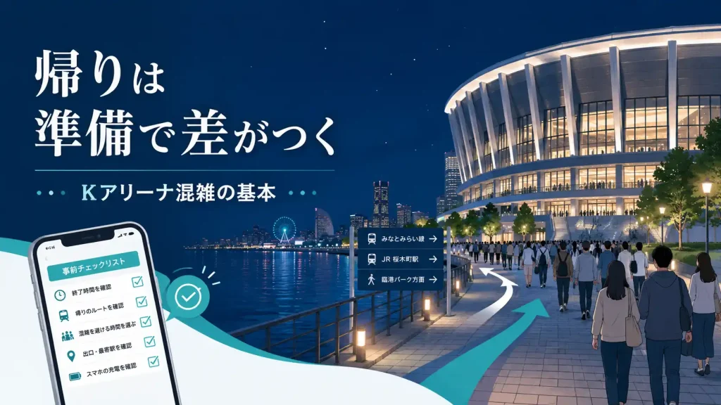 Kアリーナからの帰りは準備が大切である