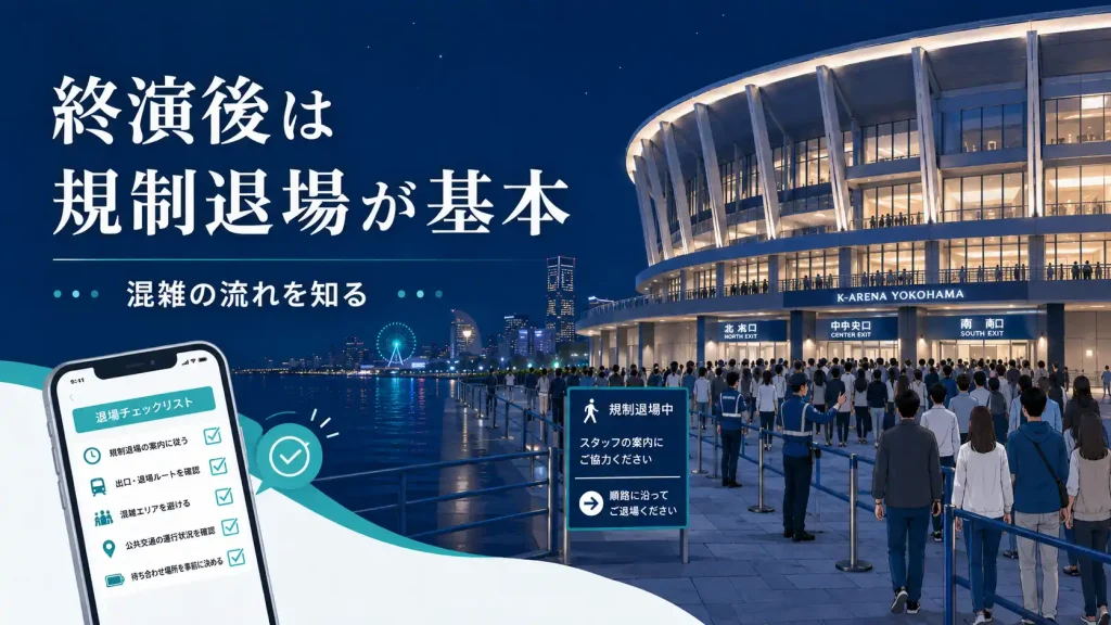 Kアリーナ終演後の混雑状況と規制退場の仕組みを解説