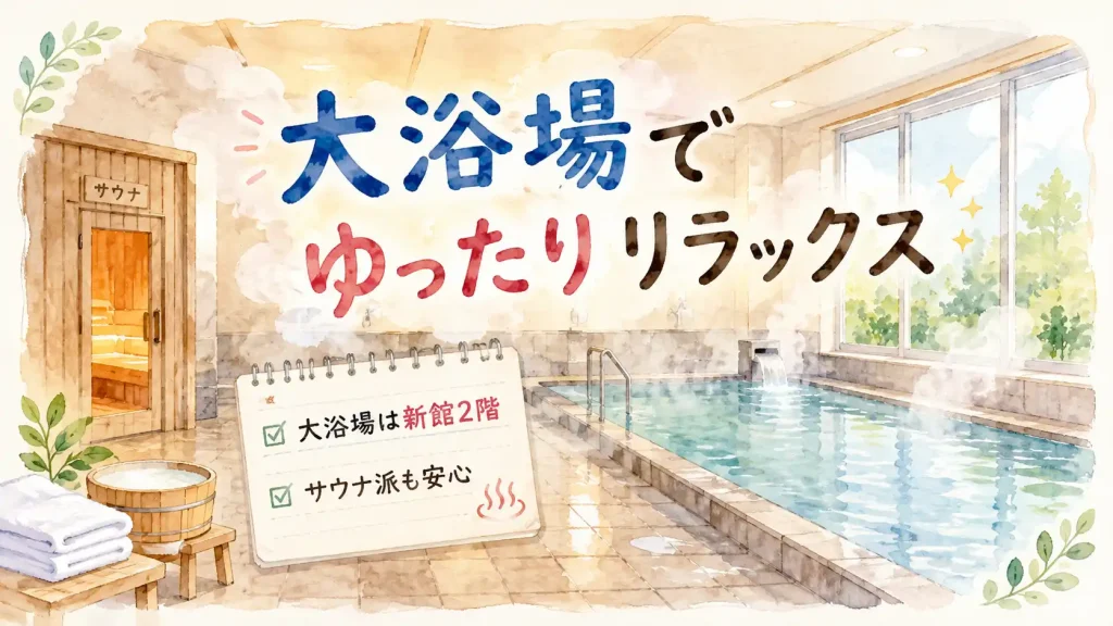 大浴場・風呂、サウナの違い